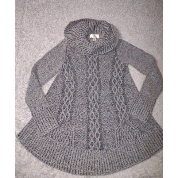 united states sweaters Sweaters - Ruby Moon Tunic Turtle Neck Sweater Women's Size Large Gray Nordic Lagenlook